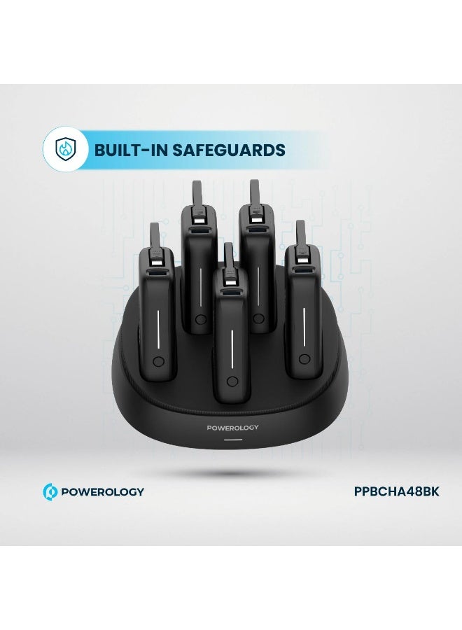 Powerology X5 10000mAh Power Bank Station with 5 Portable Banks, PD 20W Fast Charging - Image 5