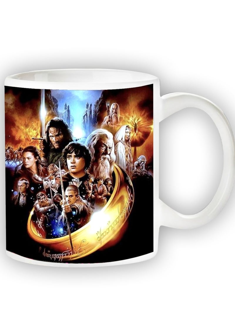 Story Of Candle Ceramic mug with the “the Lord of the Rings” design printed in white - Image 1