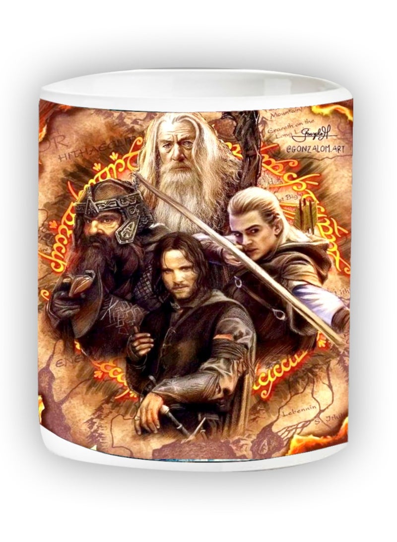 Story Of Candle Ceramic mug with the “the Lord of the Rings” design printed in white - Image 2