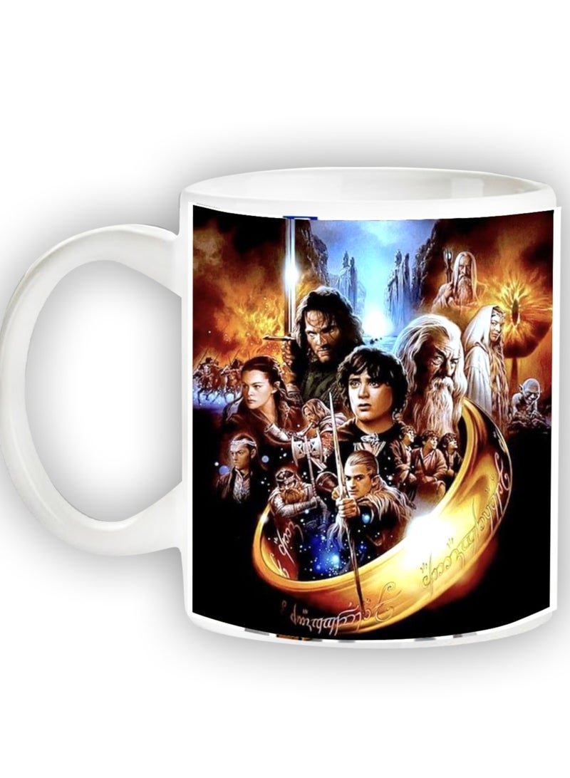 Story Of Candle Ceramic mug with the “the Lord of the Rings” design printed in white - Image 3