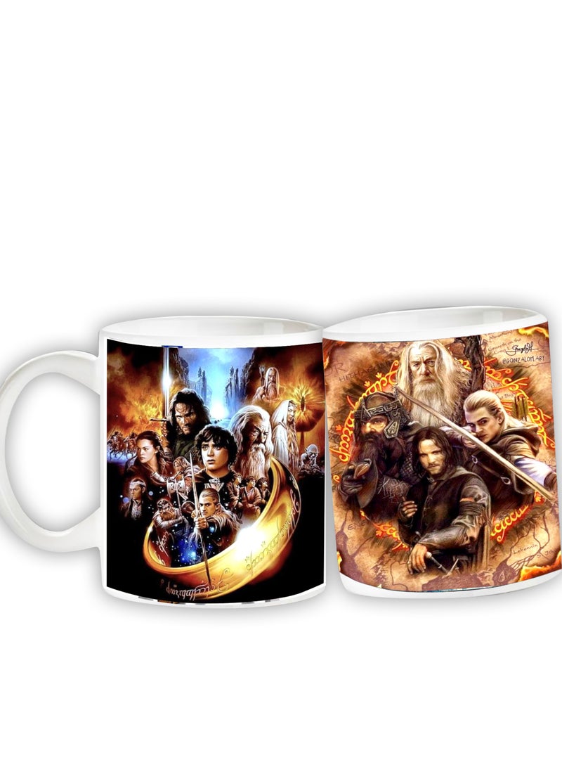 Story Of Candle Ceramic mug with the “the Lord of the Rings” design printed in white - Image 4