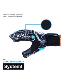 ABJ Soccer Goalkeeper Football Gloves Designed to Fit Both Sizes 8 to 9, Top Grip, Double Protection, Your Secret to Success in Training and Matches  - Image 3