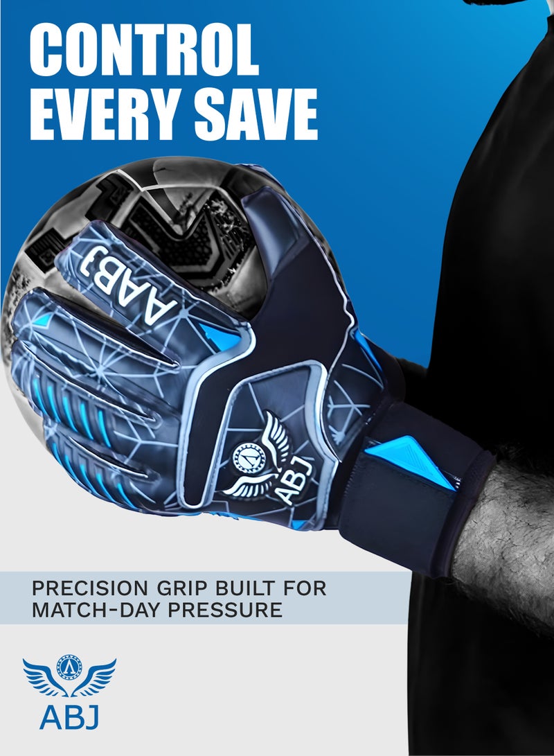 ABJ Soccer Goalkeeper Football Gloves – Sizes Available 4 to 9, Top Grip, Double Protection, Your Secret to Success in Training and Matches - Image 3