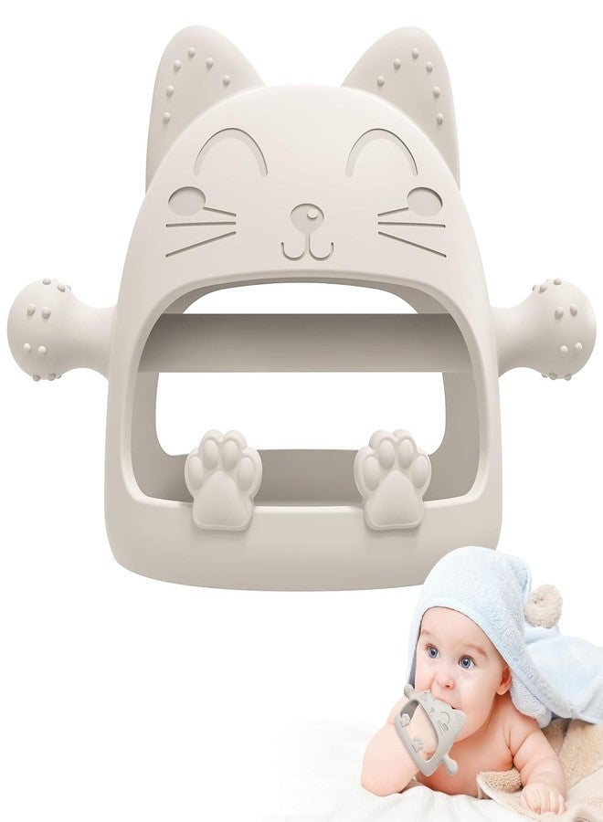 Onomie Baby Teething Toys for Babies 0-6 Months-Baby Teether,Anti-Drop Silicone Mitten Teething Toy for Soothing Sore Gums,Teething Pacifier,Baby Toys 6 to 12 Months-Ideal Travel Essentials for (Starlight, Cat) - Image 1