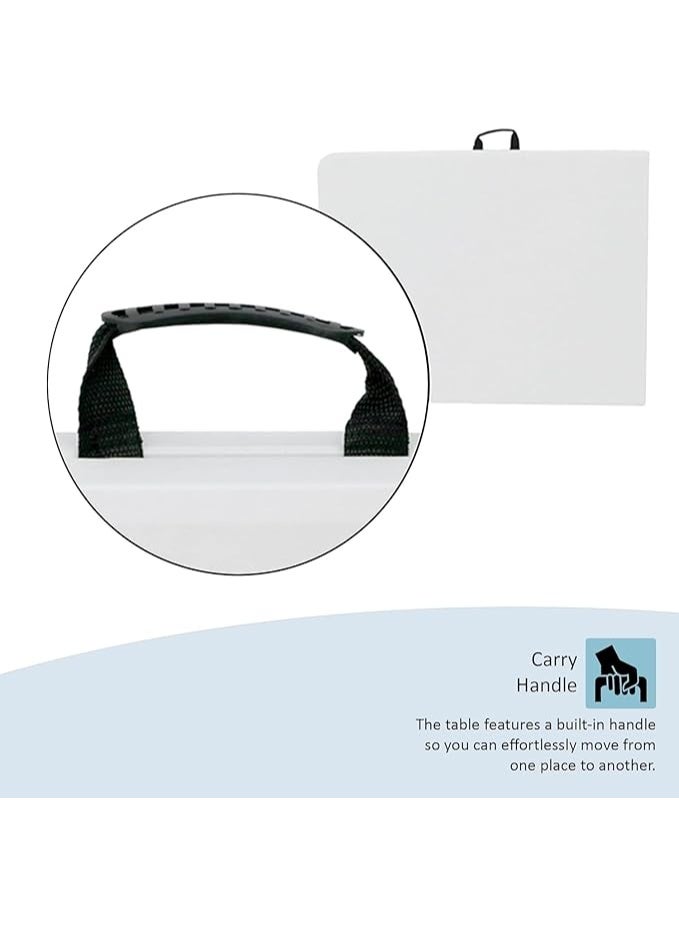 طاولة تخييم خارجية قابلة للطي – طاولة نزهة قوية مع يد حمل، 150×70×75 سم - Image 2