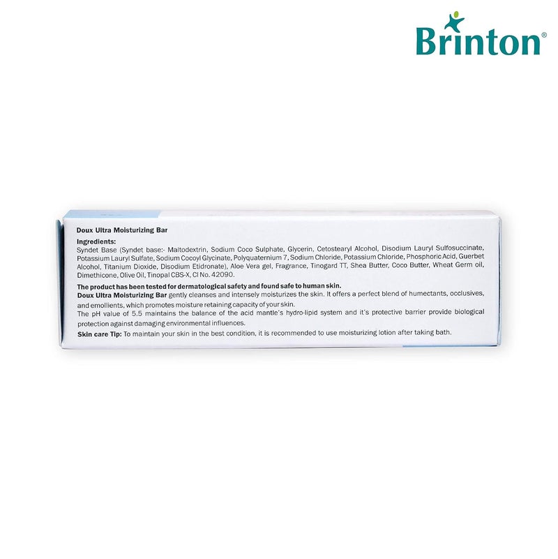 Brinton Brinton DOUX Daily Ultra Moisturizer Soap Bar with pH 55 75g pack of 4 - Image 5