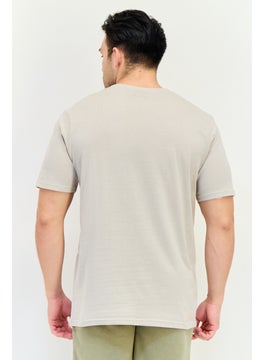 RBX Men Sportswear Fit Short Sleeve Outdoor T-Shirt, Beige  - Image 3