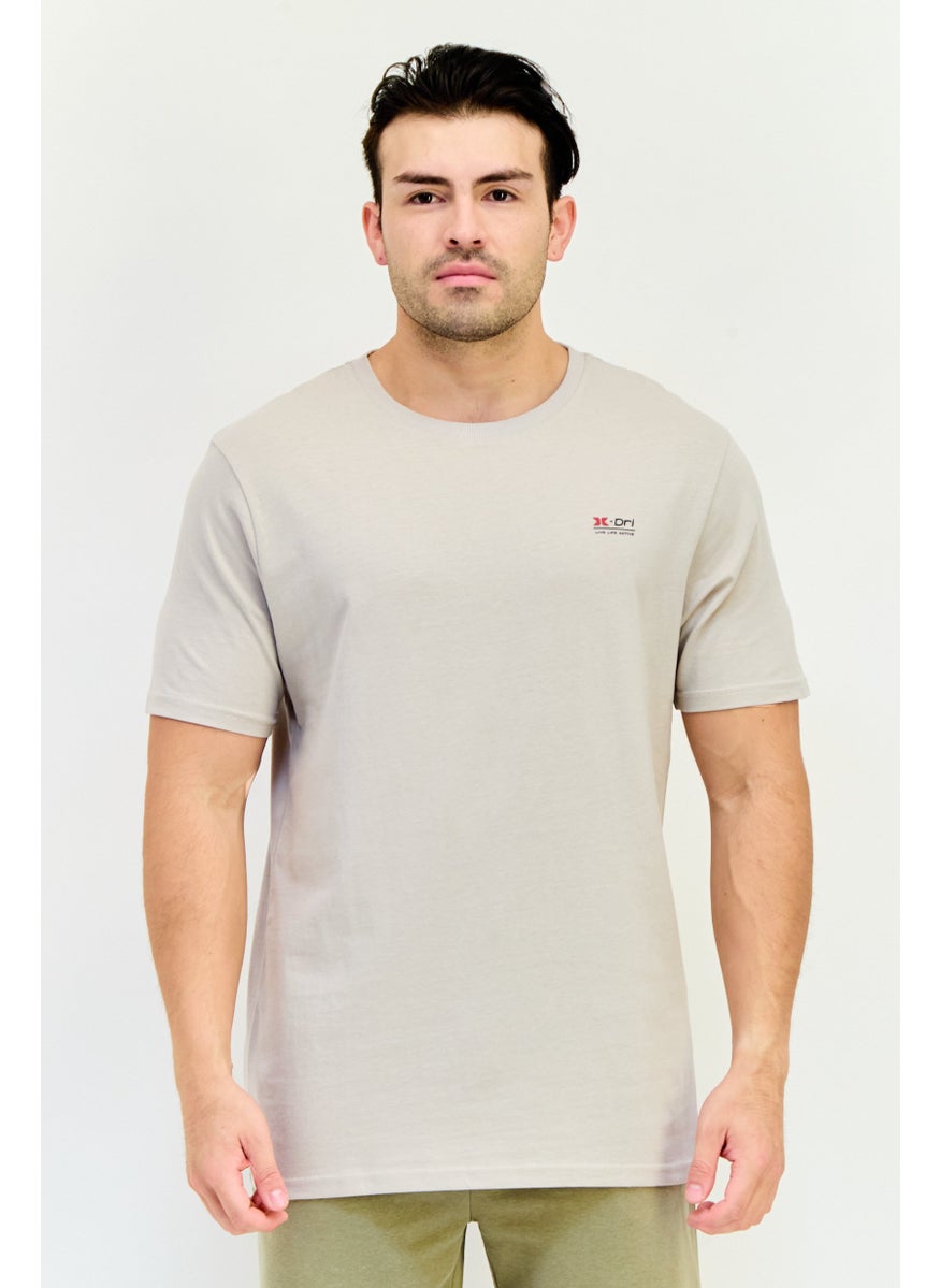 RBX Men Sportswear Fit Short Sleeve Outdoor T-Shirt, Beige  - Image 1