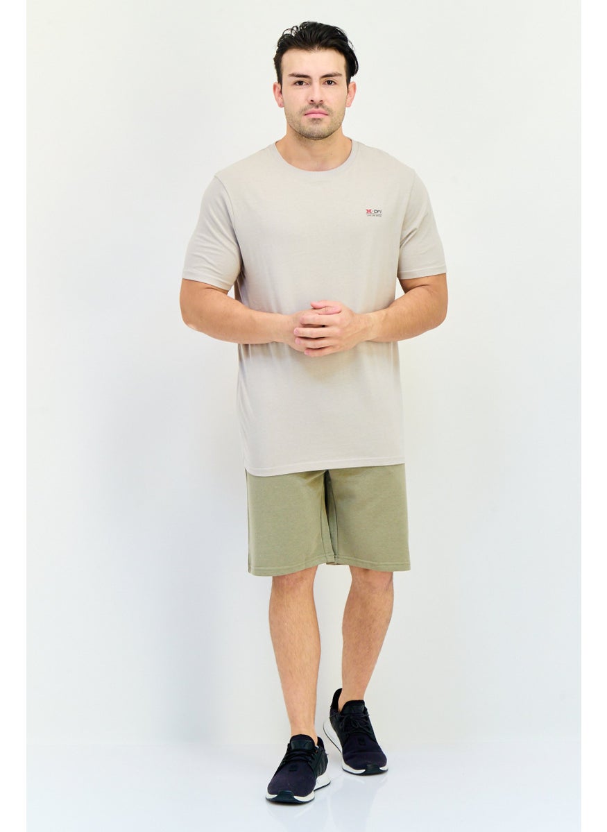 RBX Men Sportswear Fit Short Sleeve Outdoor T-Shirt, Beige  - Image 4