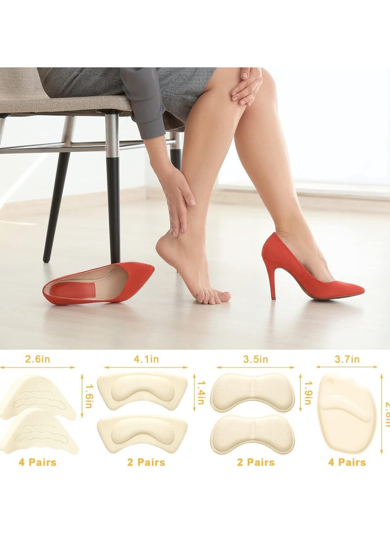 Generic - 10 Pairs Shoe Filler High Heel Cushion Pads Adjustable Toe Filler Inserts Front Insoles Heel Grips Liner Insert For Preventing Too Big Shoe From Heel Slipping Blisters Relieve Pain - Image 1