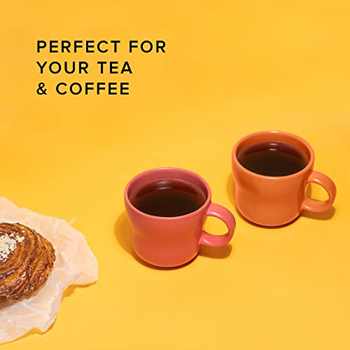 Shay Ceramic Large Tea Cup Set of 6, Pink and Orange, 200ml | Matte Finish | Premium Stoneware | Tea Cups With Cup Set (Pink & Orange) - Image 5