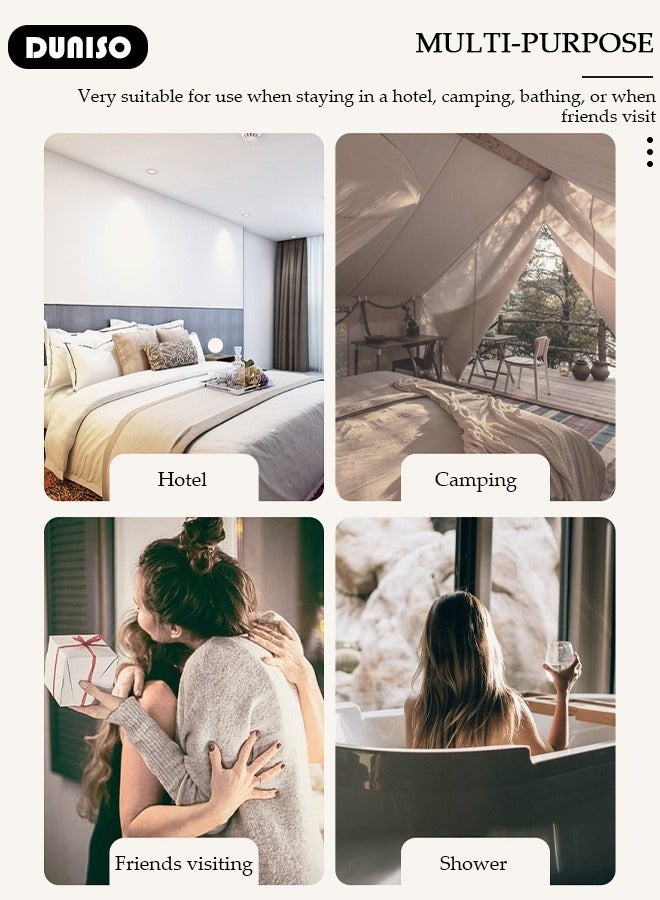 DUNISO Shower Shoes, Foldable Travel Slippers, Non Slip Shower Shoes, Soft Lightweight Hotel Slippers, Space Saving Business Trips Slippers for Bathroom, Hotel, Beach & Indoor - Image 3