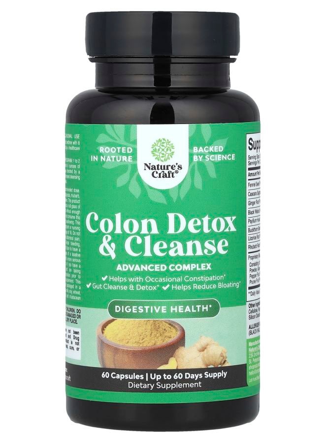 Nature's Craft Colon Detox & Cleanse 60 Capsules - Image 1