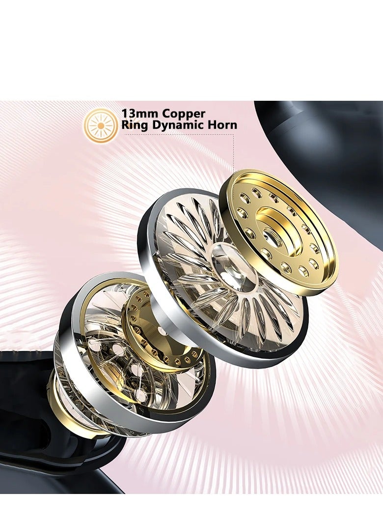 Awei T77 Bluetooth Earbuds with Microphone - Wireless Earbuds with Rotating Charging Case, 4 Mics with Noise Cancelling, Black - Image 4