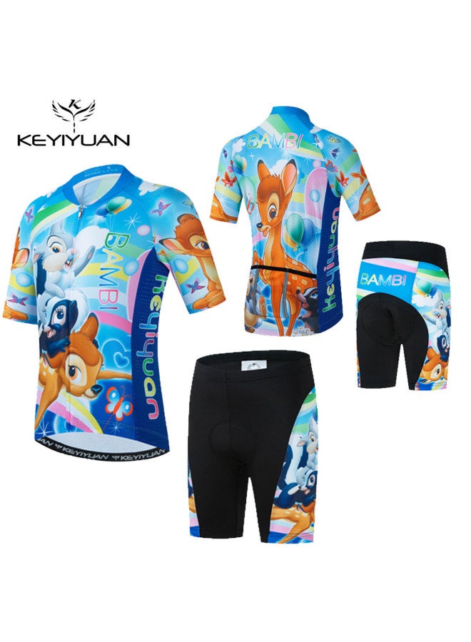 Baby Professional Summer Balance Bike Reflective Bicycle Children's Riding Clothing Sports Short-sleeved Suit Roller Skating Clothing