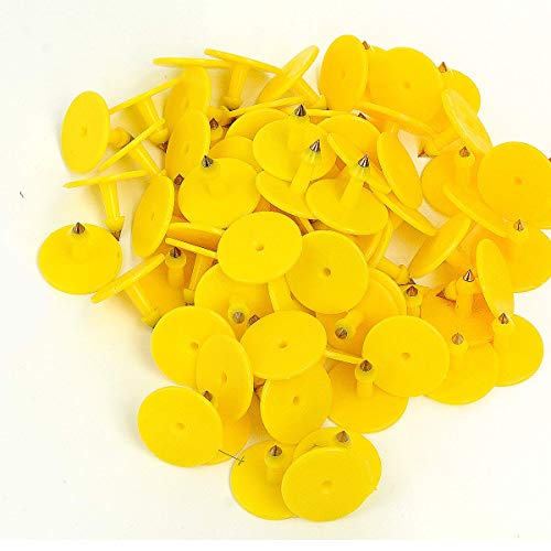 GoldPaddy 001-100 Number Plastic Tags Livestock Animal Ear Tag for Marking Pigs Cattle Sheep(Yellow) - Image 3
