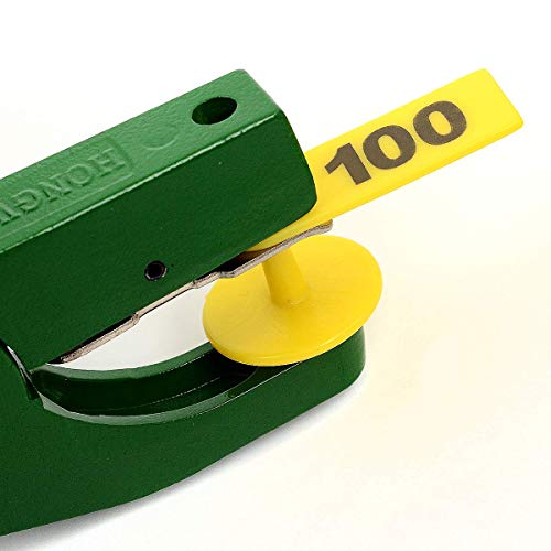 GoldPaddy 001-100 Number Plastic Tags Livestock Animal Ear Tag for Marking Pigs Cattle Sheep(Yellow) - Image 5