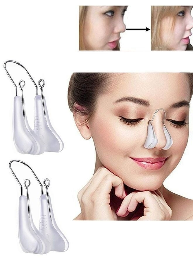 2pcs Nose Shaper Clip Safe Soft Painfree Nose Bridge Straightener Corrector Nose Modification Tool for Wide Crooked Nose Women Men Daily Use Travel Beauty Care - Image 1