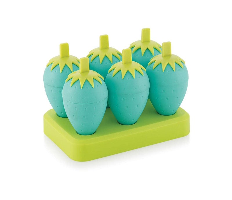 PUTHAK Puthak Berry Berry Plastic Kulfi Mould with Tray and Stick, Multicolor, 6 Cm - Image 1