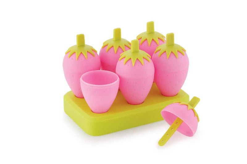PUTHAK Puthak Berry Berry Plastic Kulfi Mould with Tray and Stick, Multicolor, 6 Cm - Image 2