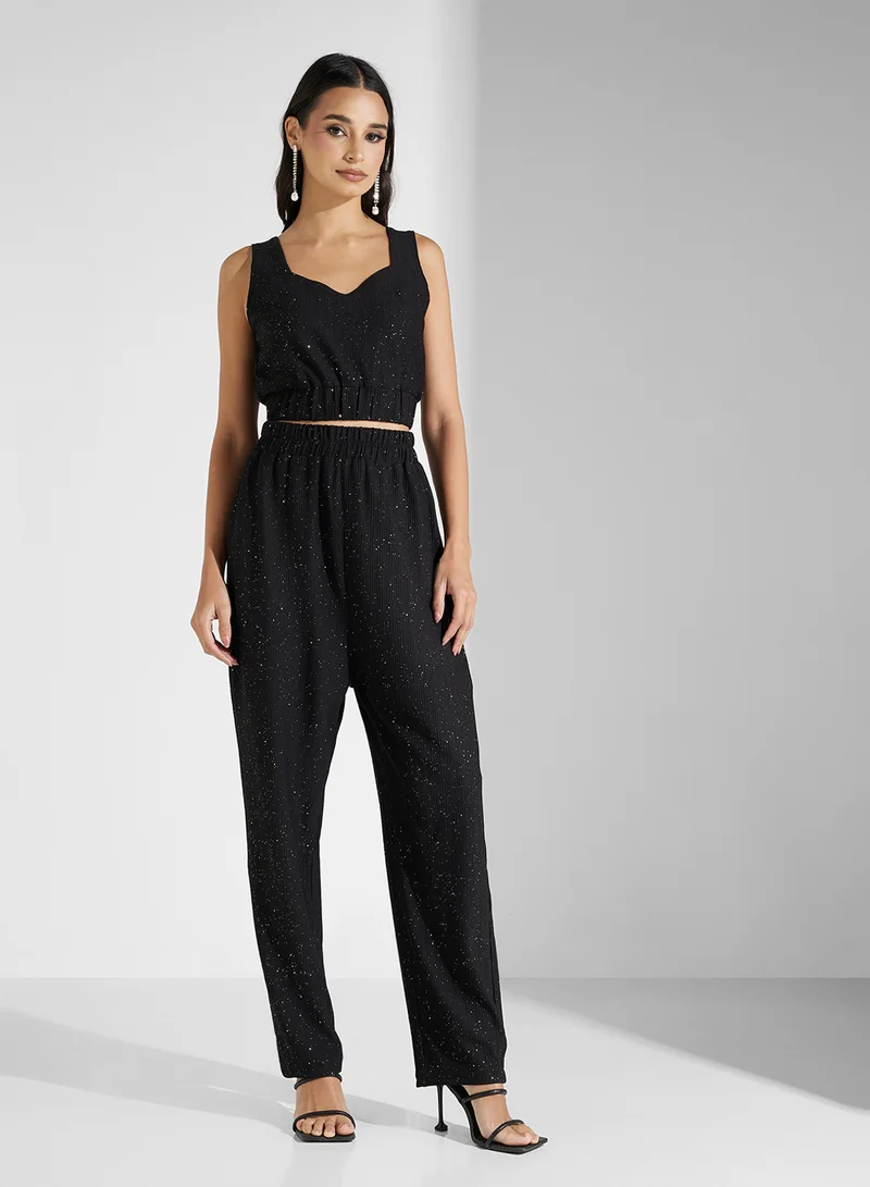 Golden Apple COLLARED NECK 3PCS PANTS SET