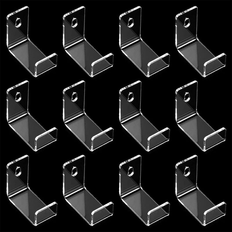 Clear Acrylic Wall Mount Record Shelf Display Holder 12pcs Set for Vinyl Storage - Image 3