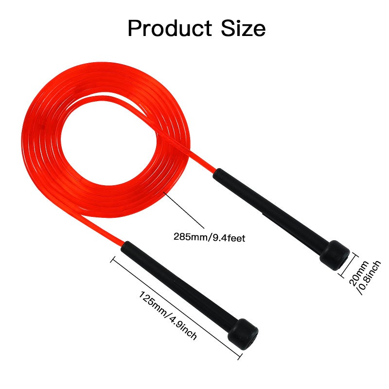 VIIBASE Pack PVC Jump Rope for Cardio Fitness - Versatile Adjustable Skipping Rope for Women Men Kids, Speed Jump Rope for Exercise,9 Feet - Image 2