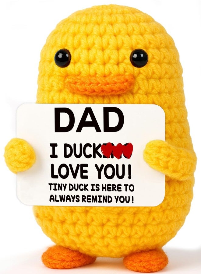 MBL Dad Birthday Fathers Day - Funny for Dad Father Papa Birthday Father's Day Valentine's Christmas from Daughter Son, Dad I Duck Love You, Handmade Knitted Crochet Potato Pickle Duck - Image 1