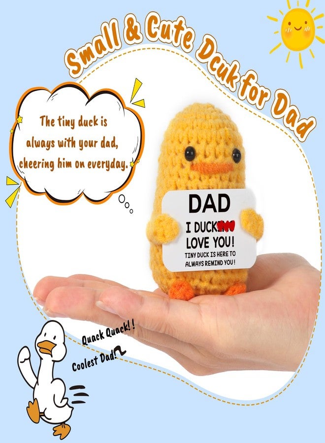 MBL Dad Birthday Fathers Day - Funny for Dad Father Papa Birthday Father's Day Valentine's Christmas from Daughter Son, Dad I Duck Love You, Handmade Knitted Crochet Potato Pickle Duck - Image 2