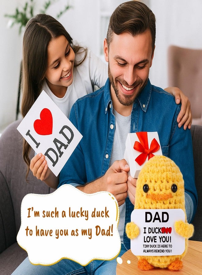 MBL Dad Birthday Fathers Day - Funny for Dad Father Papa Birthday Father's Day Valentine's Christmas from Daughter Son, Dad I Duck Love You, Handmade Knitted Crochet Potato Pickle Duck - Image 5