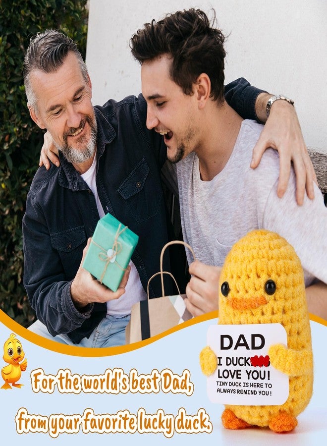 MBL Dad Birthday Fathers Day - Funny for Dad Father Papa Birthday Father's Day Valentine's Christmas from Daughter Son, Dad I Duck Love You, Handmade Knitted Crochet Potato Pickle Duck - Image 4
