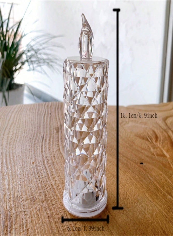 ميدي قطعتان من مصابيح الشموع LED عديمة اللهب بتصميم كريستالي، إضاءة محيطية آمنة تشبه الكريستال لتزيين المنزل وغرفة المعيشة وغرفة النوم، وإضاءة تخطيط مشاهد الحفلات وحفلات الزفاف والمهرجانات، شموع زينة تدوم طويلاً ببطارية قابلة للاستبدال، مصابيح آمنة عديمة اللهب لخلق جو رومانسي دافئ - Image 5