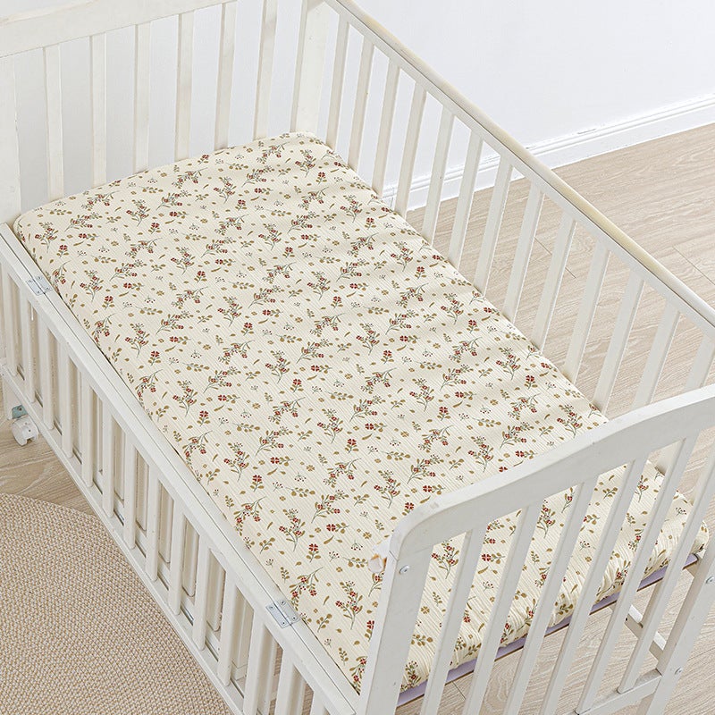 Baby Fitted Bed Sheets, Cotton Gauze, Special Small Bed Sheets for Newborn Babies, Kindergarten Kidsren''s Spliced ??Mattress Cover, Breathable - Image 2