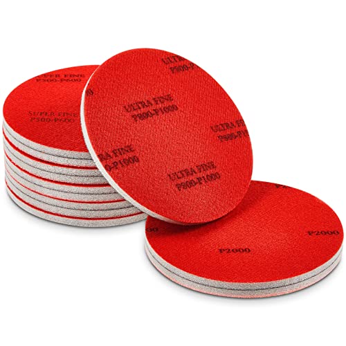 Maitys 12 Pieces Bowling Sanding Pads Bowling Ball Spinner Ball Sanding Sand Pads Grit 500, 1000, 2000 Resurfacing Polishing Cleaning Kit - Image 1