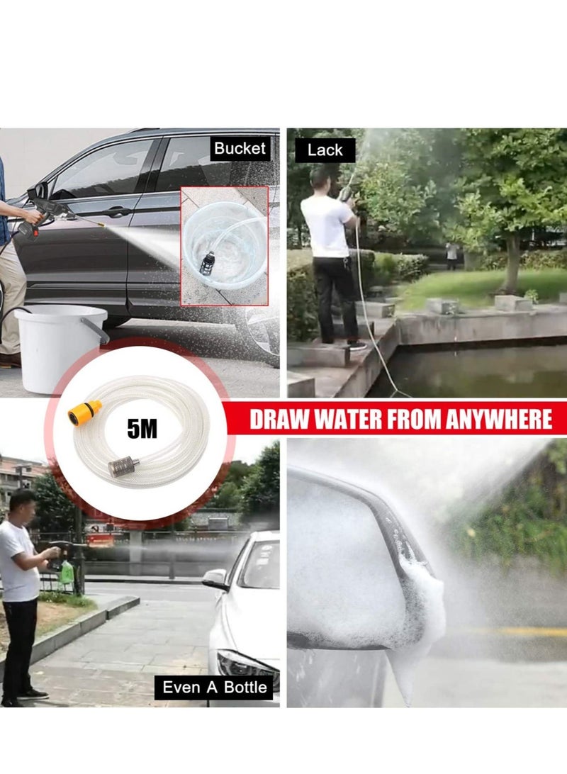 24V Cordless Portable Washer Electric High Pressure Cleaner Machine 200W 30Bar Lithium Handheld Car Cleaning Device With Foam Generator Nozzle Water Pump - Image 4