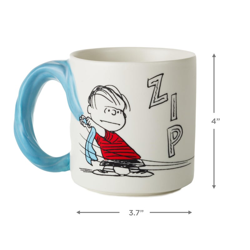 Hallmark Peanuts Linus and Snoopy Coffee Mug (Dimensional Blanket) 17 oz., Gifts for Moms, Dad, Teacher, Boss - Image 3