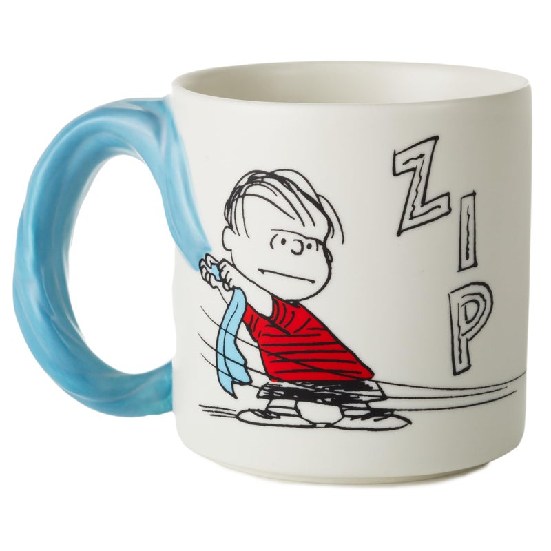 Hallmark Peanuts Linus and Snoopy Coffee Mug (Dimensional Blanket) 17 oz., Gifts for Moms, Dad, Teacher, Boss - Image 1