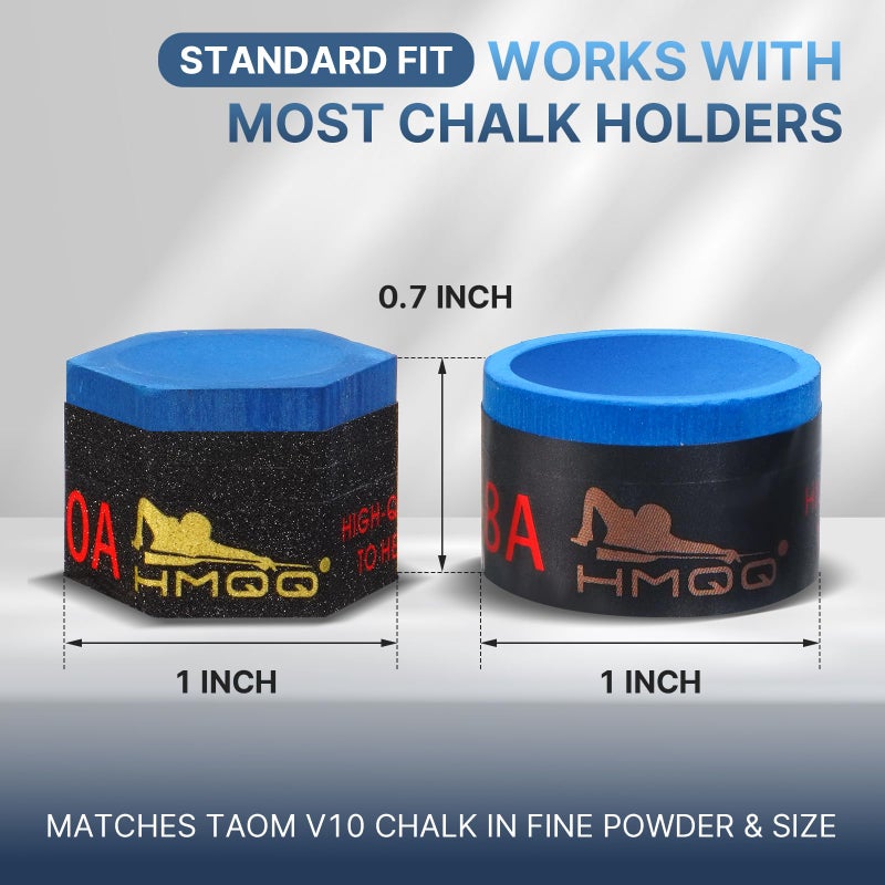 HMQQ Ultra-Premium Nano Pool Cue Chalk Set, 2-Pack â€“ Luxury Billiard Chalk with Precision Grip, Superior Clean Performance & Elite Gift Presentation for Advanced Players and Cue Connoisseurs - Image 2