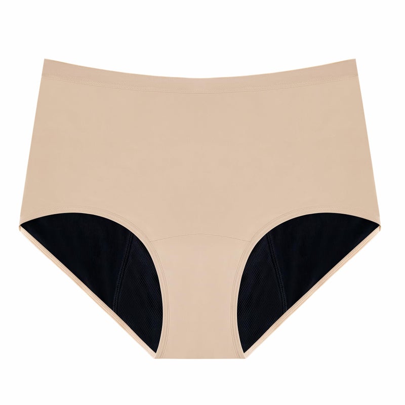 AIRCUTE Super Absorbent Incontinence Underwear for Women Leak Proof Heavy Bladder Leakage Night Briefs 150ML(Beige, Large) - Image 1