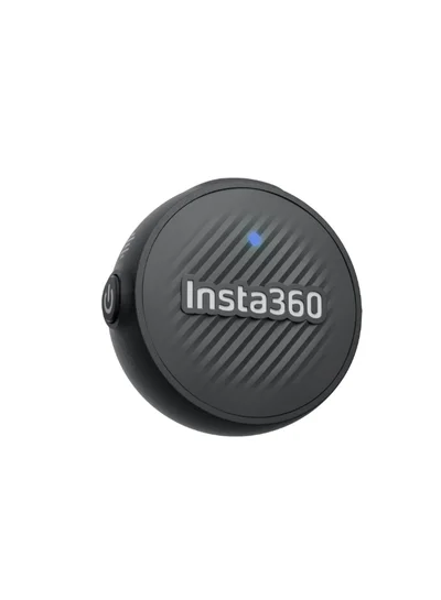 انستا 360 Mic Air | 7.9g Ultra Lightweight Compact Transmitter, 10 Hrs Battery Life, Omnidirectional, Crystal-Clear Audio, 300m Wireless Range, Magnetic Clip-On & Pendant, for X5 & Ace Pro 2 - Black