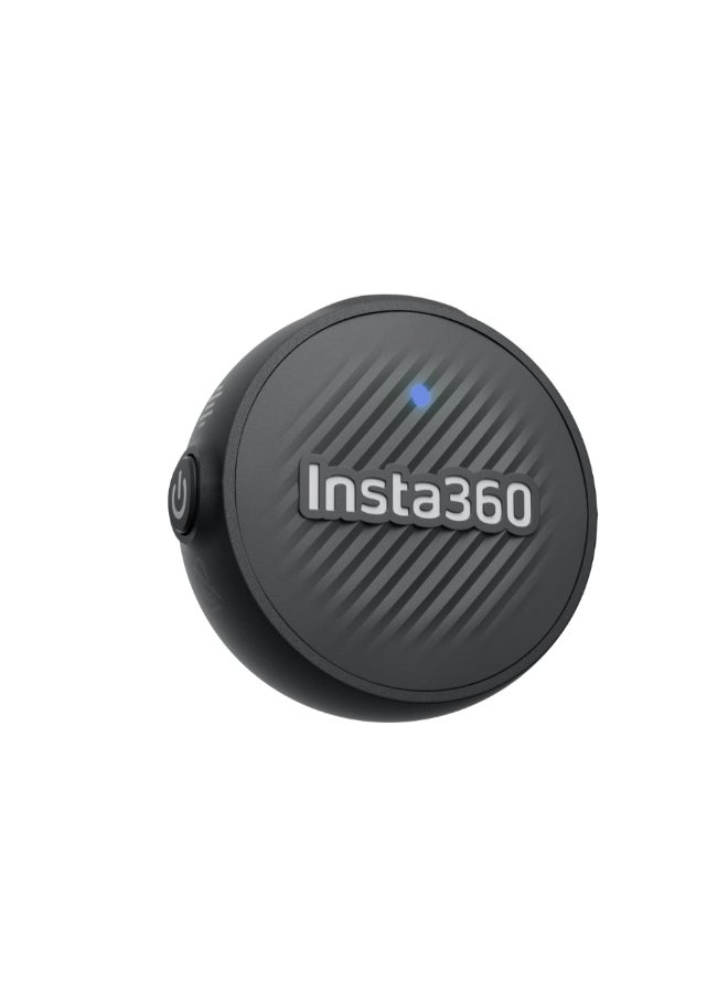 Insta360 Mic Air | 7.9g Ultra Lightweight Compact Transmitter, 10 Hrs Battery Life, Omnidirectional, Crystal-Clear Audio, 300m Wireless Range, Magnetic Clip-On & Pendant, for X5 & Ace Pro 2 - Black - Image 1