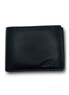 MARIO DRAFTS Mario Drafts Genunine Leather Bifold Wallet, Black  - Image 1