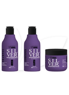LAZURDE PROfissional L'azurde Professional silver shampoo and conditioner and hair mask 3*300 ml 