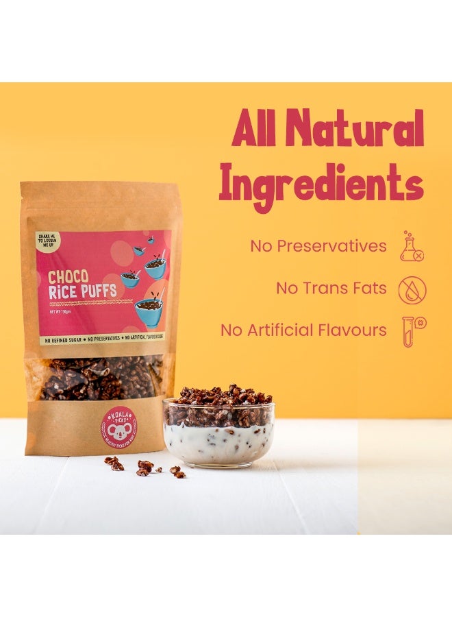 Koala Picks Choco Rice Puffs 150g – Free from Refined Sugar, Preservatives, and Artificial Flavors, Healthy Chocolate Snack for Kids & Adults, Crunchy & Delicious - Image 3