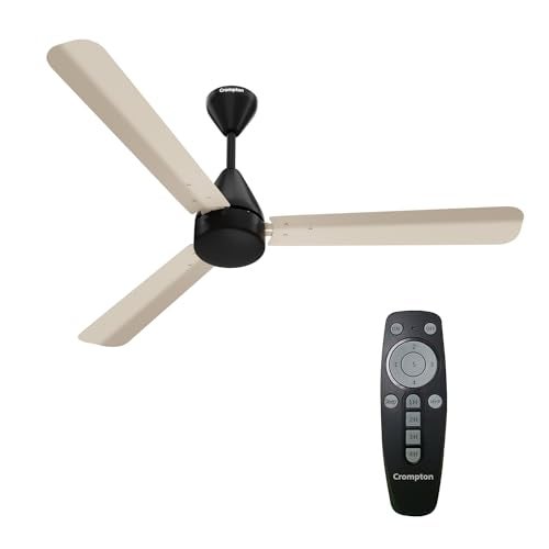Crompton Energion Hyperjet 1200mm BLDC Ceiling Fan | Point Anywhere Remote Control | BEE 5 Star Rated Energy Efficient | Superior Air Delivery | Anti-Rust | 2 Year Manufacturer Warranty | Ivory Black - Image 1
