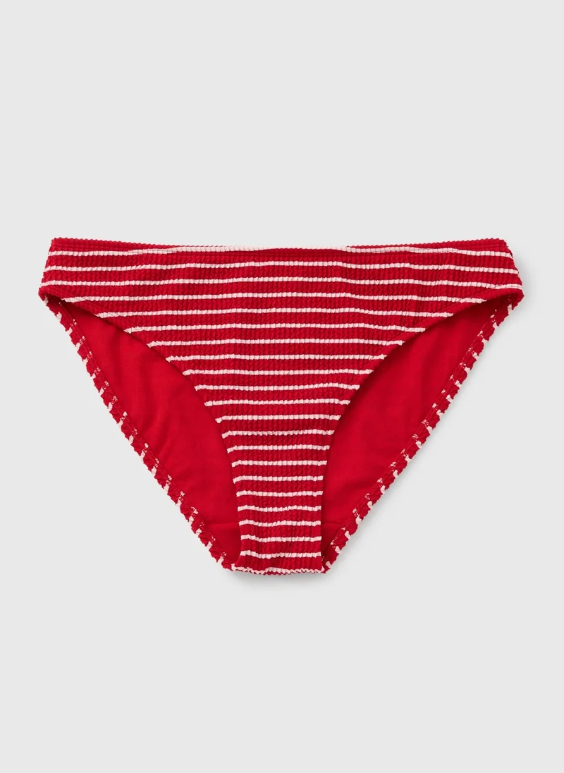 Matalan Red Red Stripe Textured Bikini Bottoms for Women | Best Price UAE