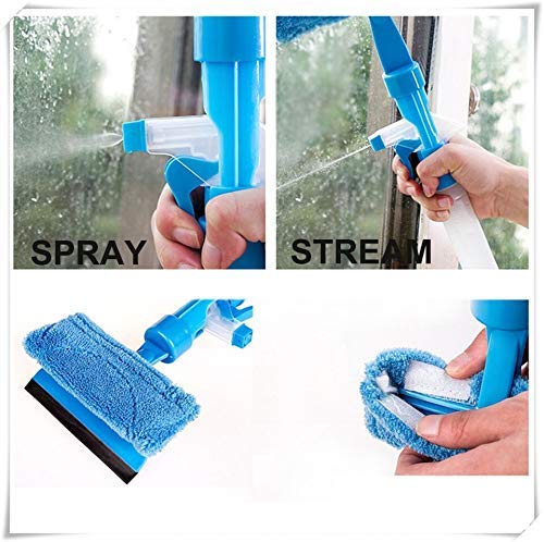 ONPRIX ONPRIX Glass Wiper Car Window Cleaner 3 in 1 Spray Type Cleaning Easy Glass Wiper Window Cleaning Wiper Spray Bottle Sprayer Glass Wiper Window Mirror Cleaning for Bathroom TilesTable Office car  - Image 4