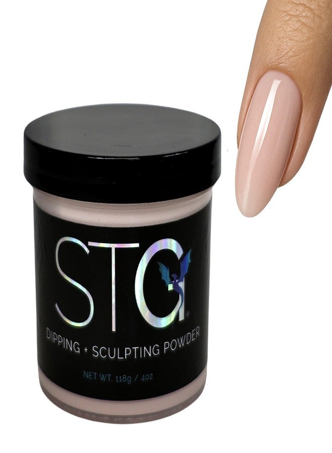 إس تي جي بودرة أظافر أكريليك احترافية من STG Acrylic Systems، تركيبة لا تترك أثراً رخامياً، خالية من 9 مواد ضارة، وخالية من HEMA، 4 أونصة، لون وردي فاتح - Image 1