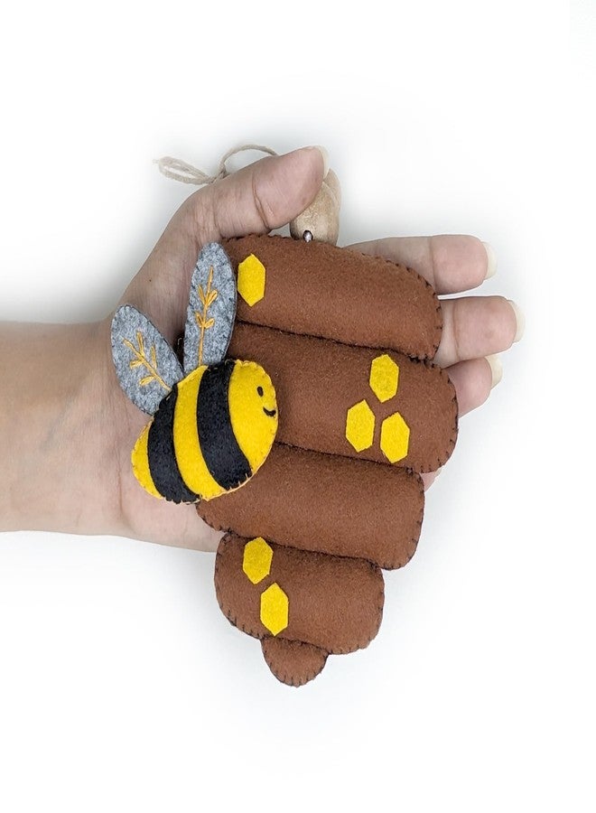 AGD Handmade Bumble Bee Honey Bee Ornament, Nature Garden Themed Nursery Decor, Toddler Gift, Baby Shower Birthday Party Favour, Girl Room Wall Decoration Items, Gifts for Niece - Image 5