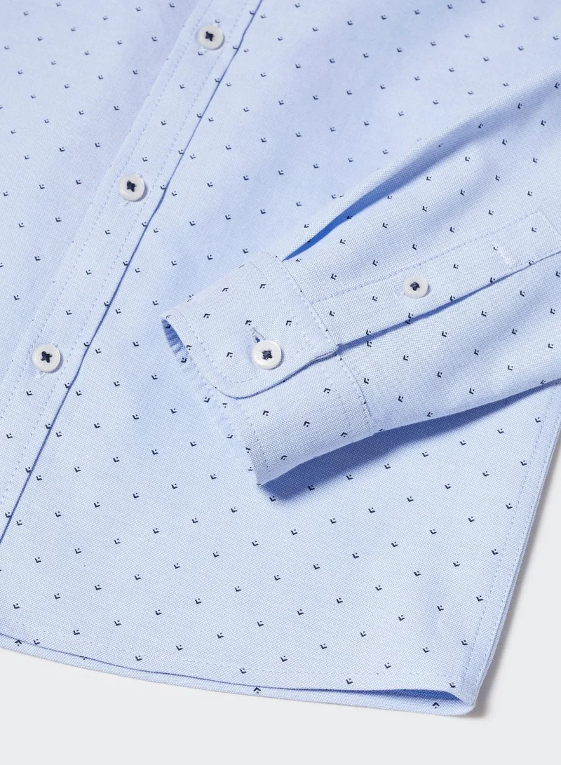 MANGO Kids Polka Dot Shirt